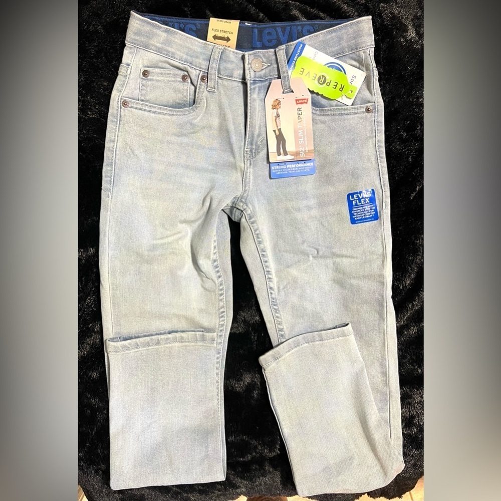 Boy’s Levi's® 512™ Slim Tapered Medium washed Jeans-SZ 10 🩵25/26- NWT - Picture 12 of 13
